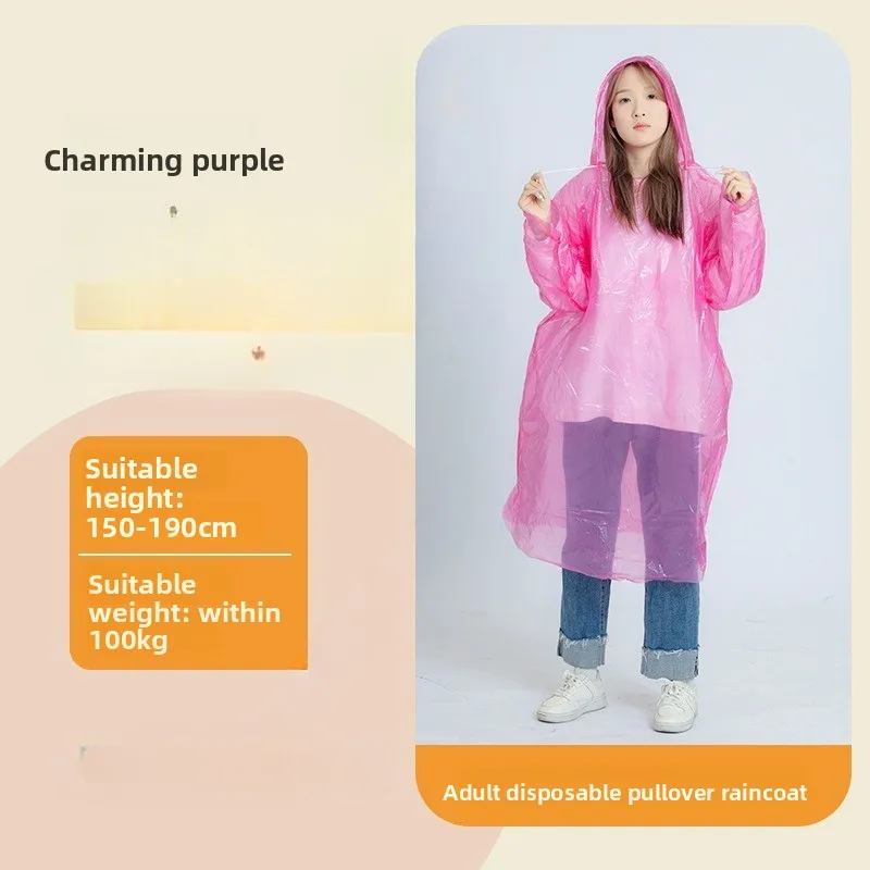 Einweg-Ganzkörper-Einteiler, transparenter Regenponcho: Erweitertes, verdicktes, tragbares Design für Erwachsene – ideal zum Rafting