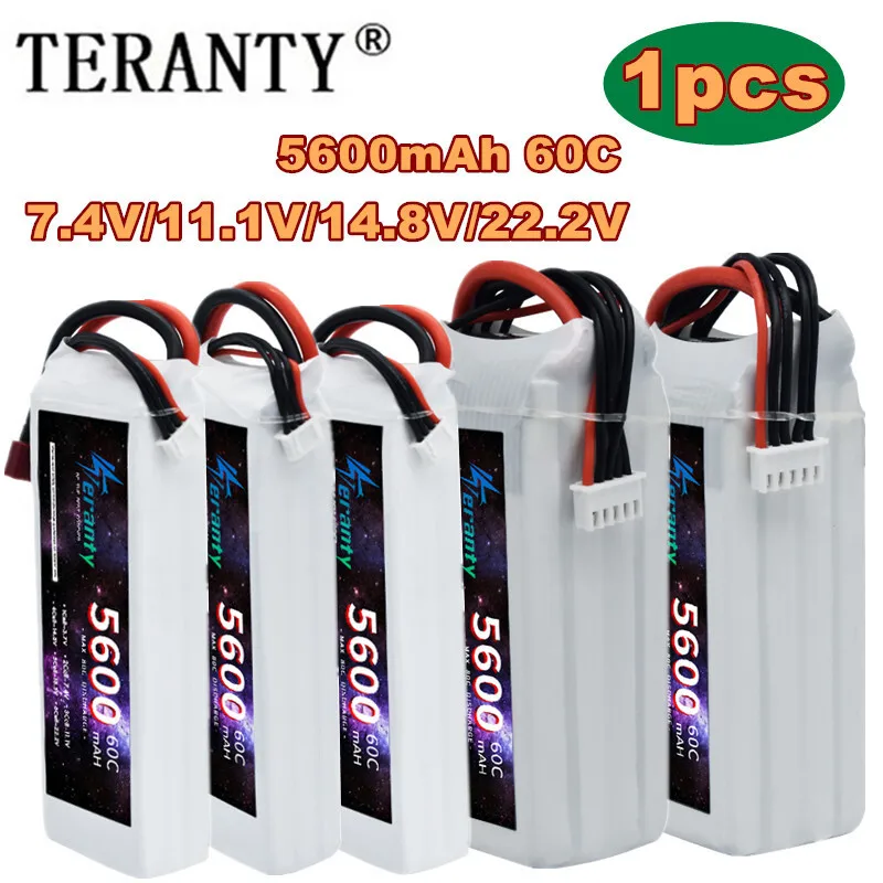 TERANTY 5600MAH 60C 2S 3S 4S 6S يبو بطارية ل RC هليكوبتر الطائرات كوادكوبتر سيارات طائرة 7.4 فولت 11.1 فولت 14.8 فولت 22.2 فولت البطارية