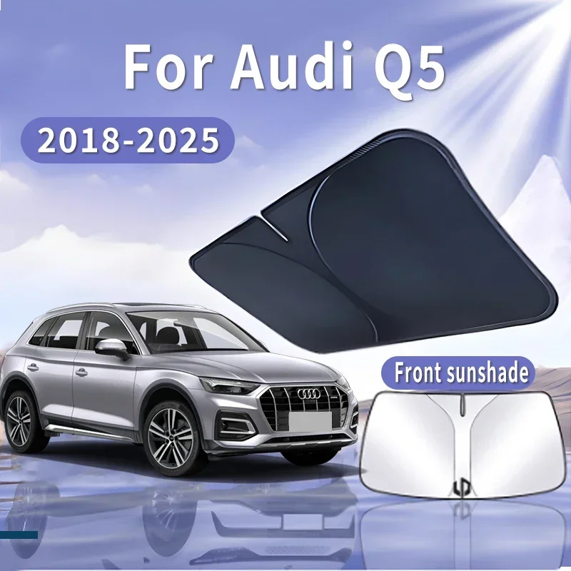 

Car Sun Visor For Audi Q5 2018~2025 2020 2022 Front Windshield Sunshade Heat Insulation Summer Cooling Auto Accessories Foldable