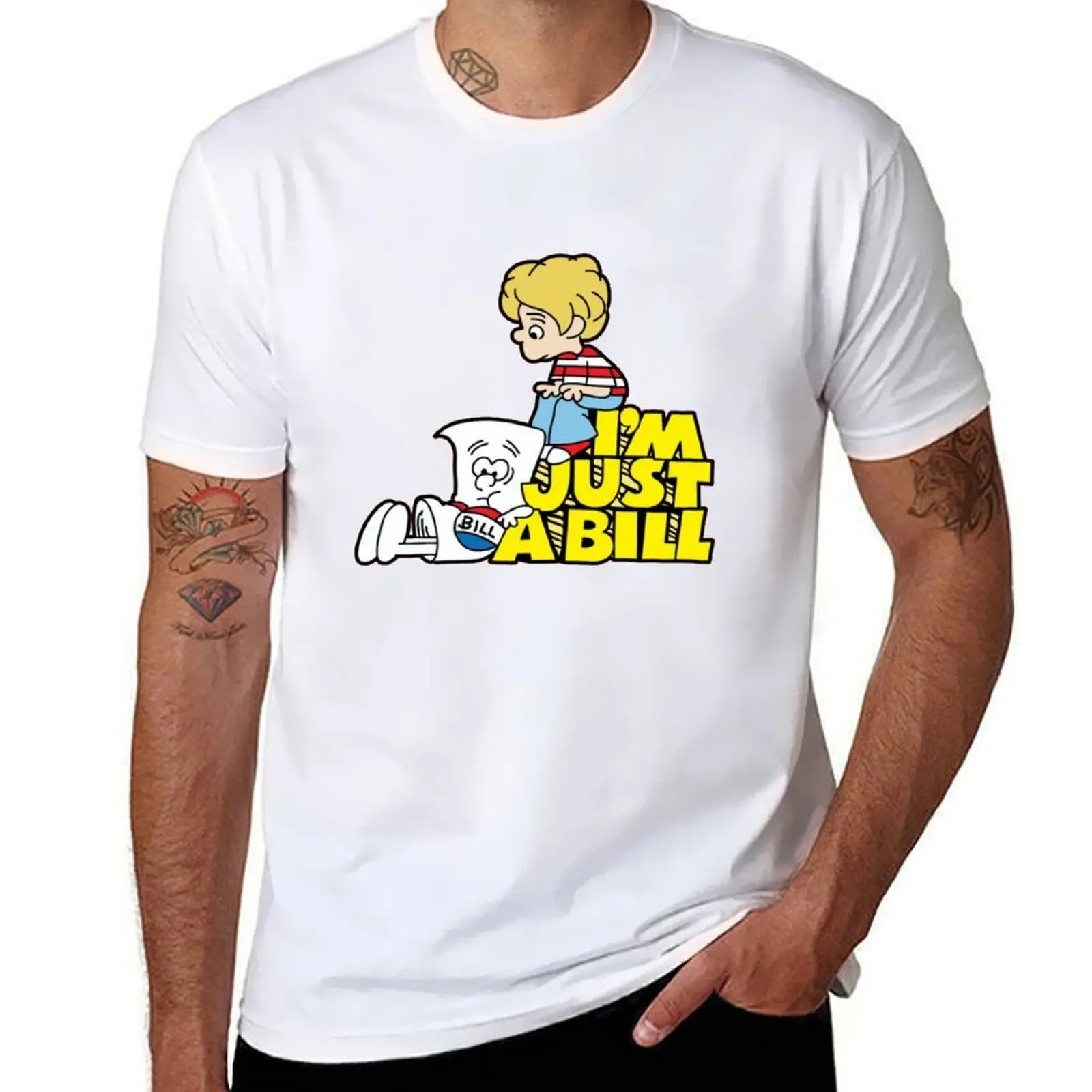 

I'm Just A Bill: Schoolhouse Rock T-Shirt cotton t shirts high quality t shirt man designer T-Shirt
