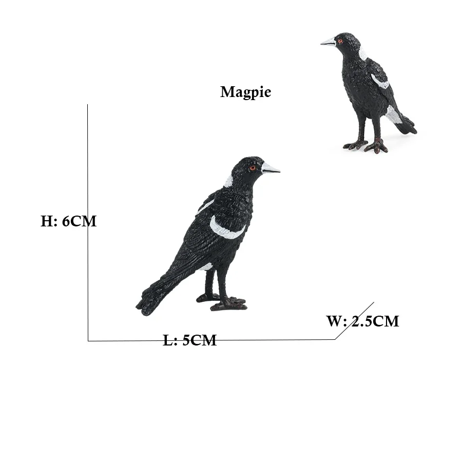 BYNYXI Set di 8 statuette realistiche a forma di uccello, in plastica, con simulazione di uccelli, pappagallo, fenicottero, uccello, compleanno, torte, giocattoli educativi per bambini, ragazzi e