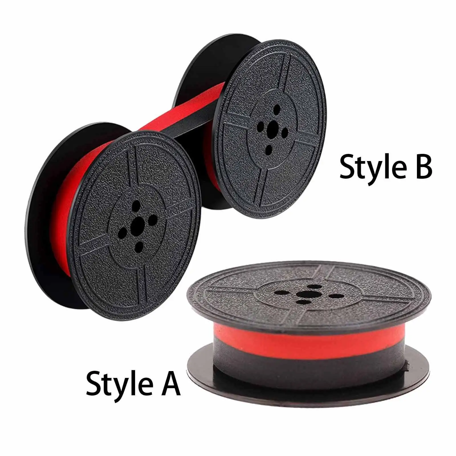 Typewriter Ribbon Ink, Typewriter Spool Ribbon, Black Red, 2in, Clear Printing Characters, Typewriter Ribbon Replacement Spool