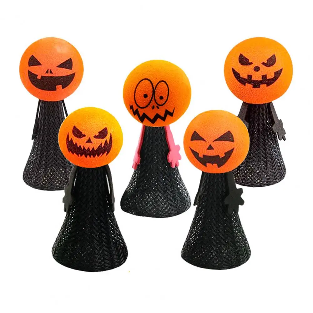 2 Pcs Halloween Bouncing Ghost Doll Toys  Jumping Up Finger Puppet Doll Kids Funny Halloween Toy Party Favor Candy Bag Fillers