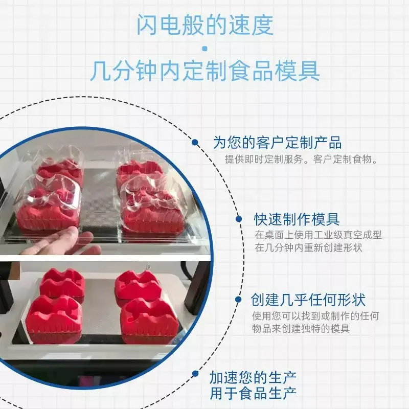 Small Maker 3D Injection Molding Machine Desktop Vacuum Blister Machine Chocolate Mold Automatic
