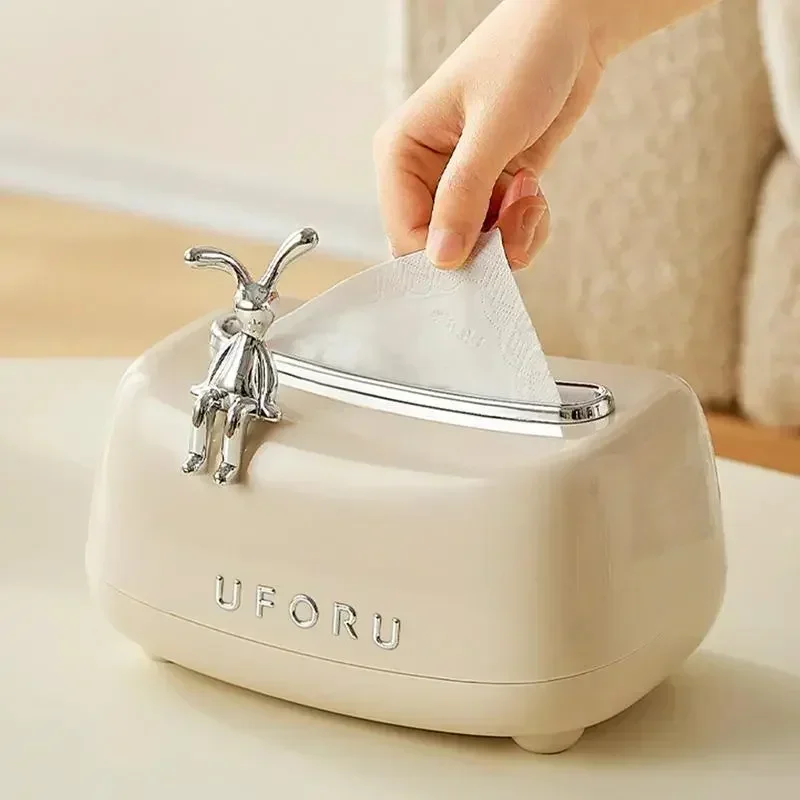 Spring Tissue Box Livingroom Napkin Storage Case Handkerchief Case Wipes Dispenser Facial Paper Holder For Kitchen Bathroom