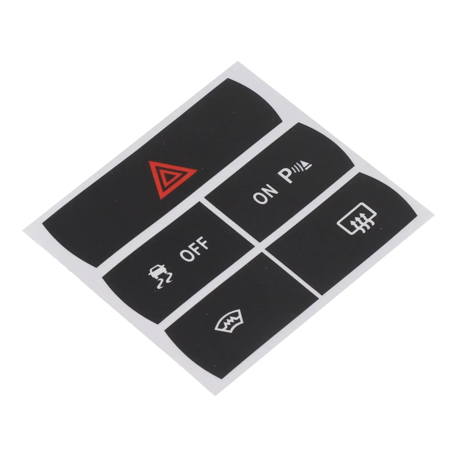 Brand New High Quality Repair Stickers Push Button Decals Interior Reduced Light Penetration White Lettering Button Restoration