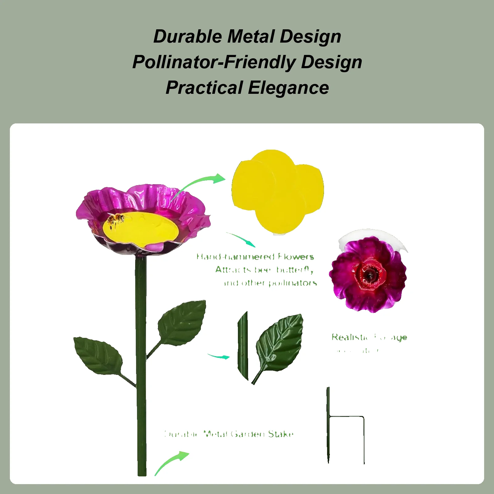 

Bee Watering Station 4 Pieces Metal Weatherproof Pollinator Waterer Butterfly Bee Bath Bowl For Outdoor Lawn Backyard Outside