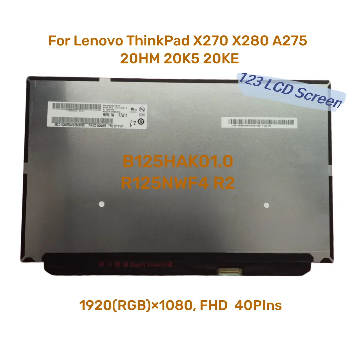 For Lenovo ThinkPad X270 X280 A275 20HM 20K5 20KE 12.5