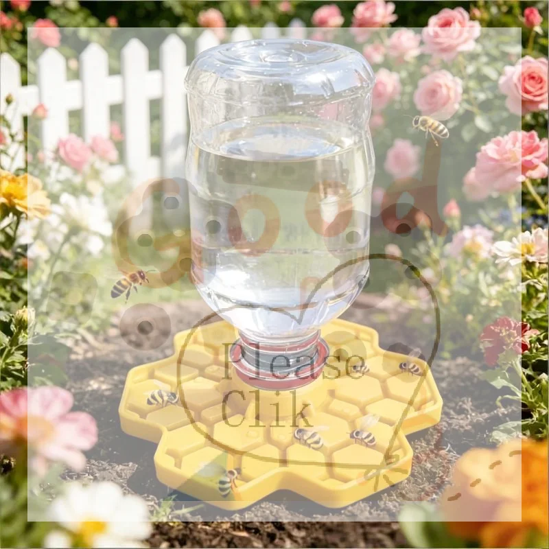 【HG】Bee Water Feeder With Perch Safe Honeybee Drinking Station For Garden Patio Beekeeping Supplies, Small-Hole Honeycomb Tray