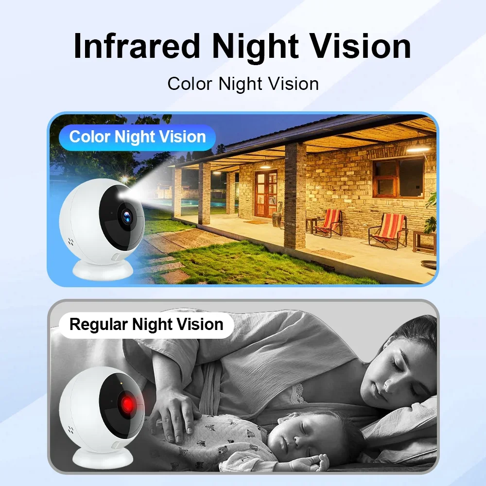 2K Wireless WiFi Camera Built in Battery Magnetic Mount AI Motion Detection Color Night Vision 2-Way Audio IP66 Security Cam