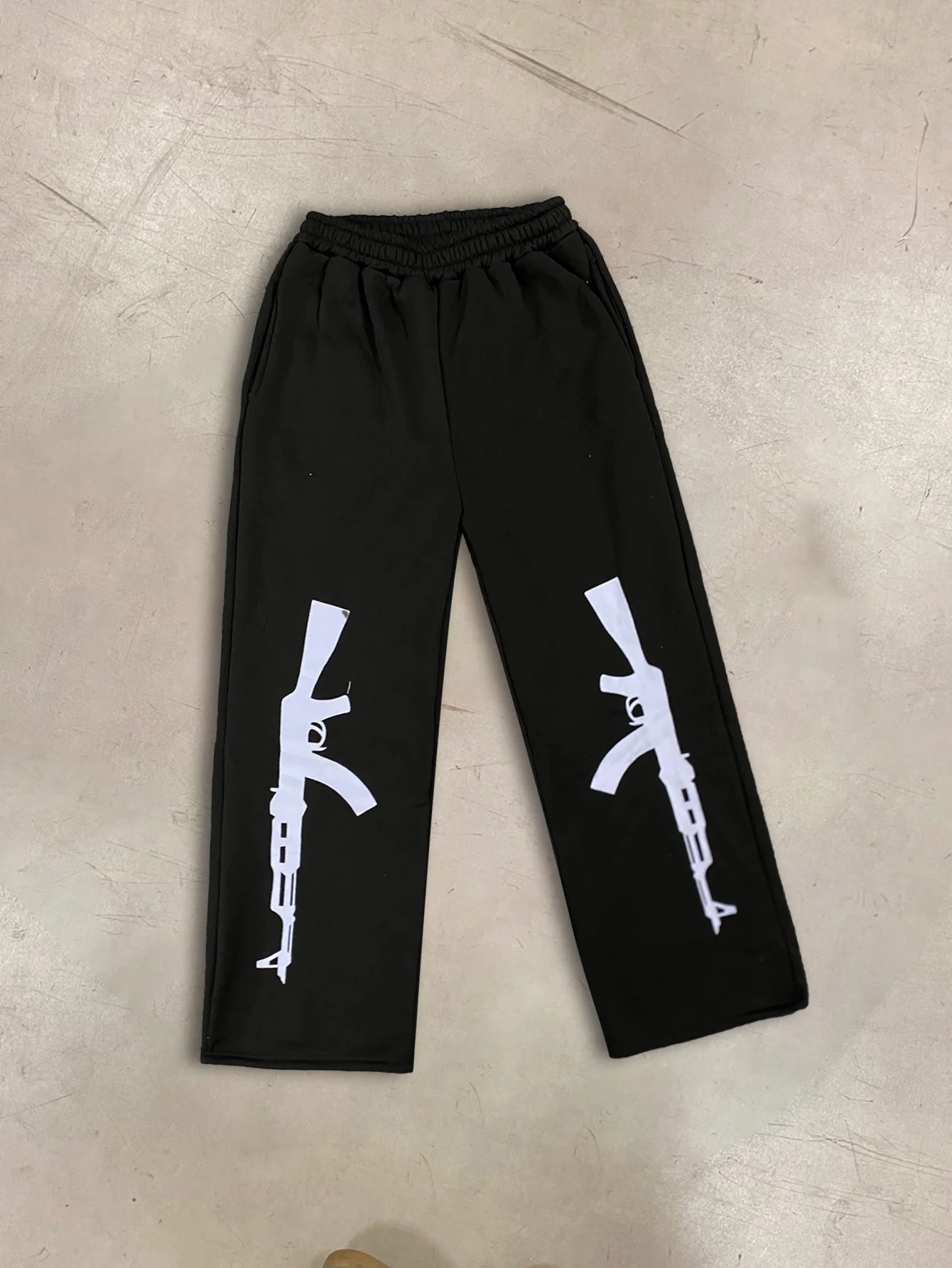 

American Autumn and Winter Fashion Style Straight Leg Printed Pants for Both Men and Women, Loose and Versatile To Wear