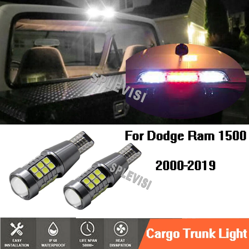 2x LED Cargo Trunk Light Bulb Bright White Replace Halogen Bulbs For Dodge Ram 1500 2000-2019 2001 2002 2003 2004 2005 2006 2007