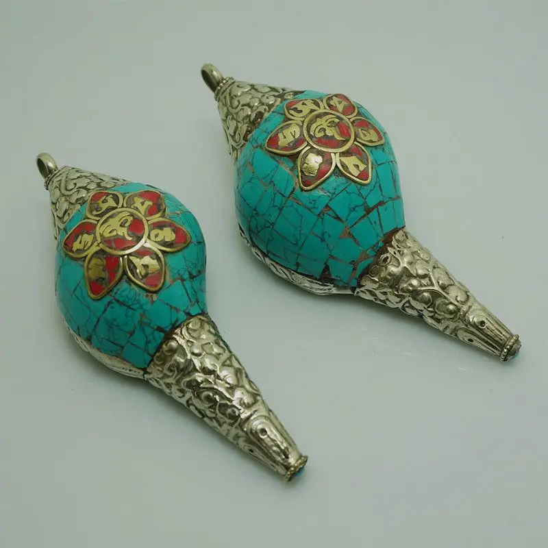 Tibet Tibetan Six-character mantra conch nepal shell conch Statue Ornament Home Office Cabinet Deco Desktop Decor Figurines
