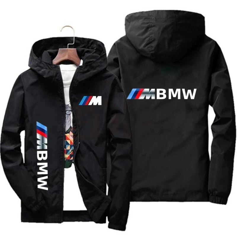 Veste à capuche BMW Motorcycle Racing Team pour homme, manteau d'extérieur fin décontracté, mode automne