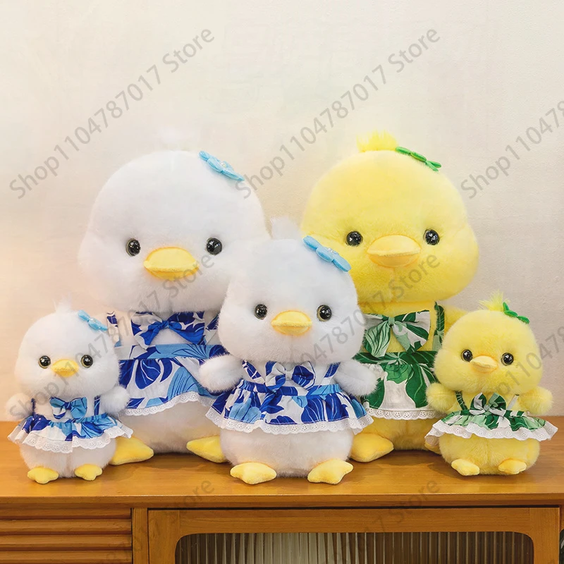 

Cute Yellow White Duck Floral Dress Plush Toy Stuffed Doll Kawaii Fluffy Soft Home Decor Gift For Girls Kids Fans Cute Daily