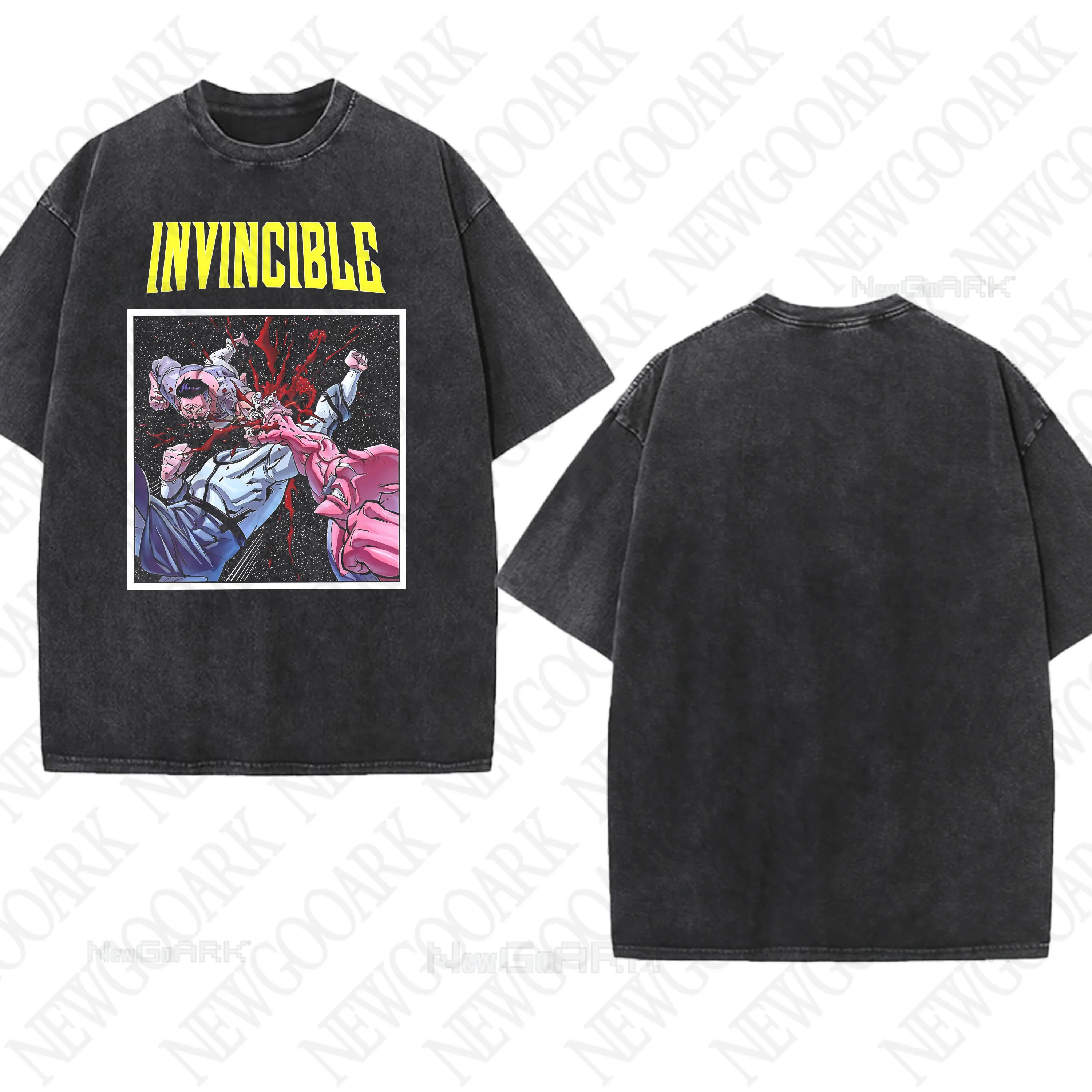 لا يقهر خارقة غسلها تي شيرت الرجال النساء الكبار أنيمي 100% القطن تي شيرت الياقة المستديرة قصيرة الأكمام جميع المواسم بلايز