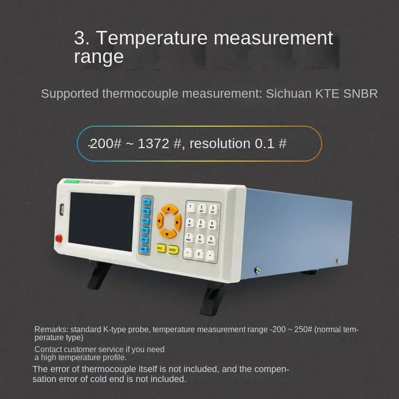 Temperature Detection Instrument Et3916 Thermocouple Probe USB Communication 64-Way Temperature Record Acquisition Instrument