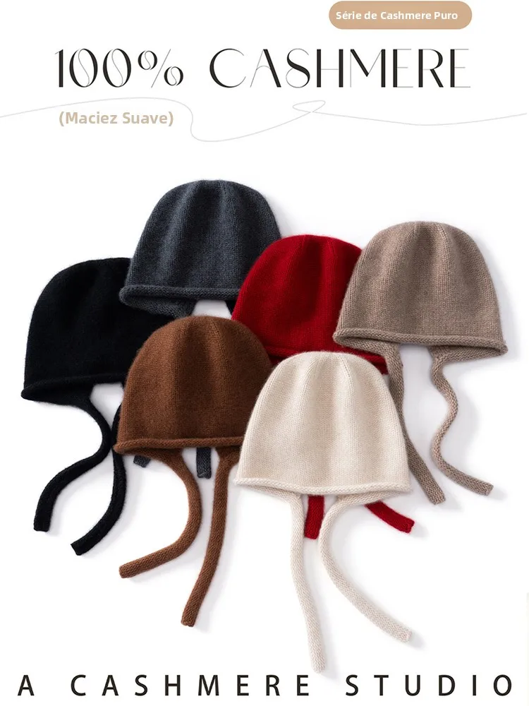 pure-camere-knitted-ear-warmer-hat-ex-winter-warm-thiened-tied-head-cover-all-inclusive-color-men's-sle