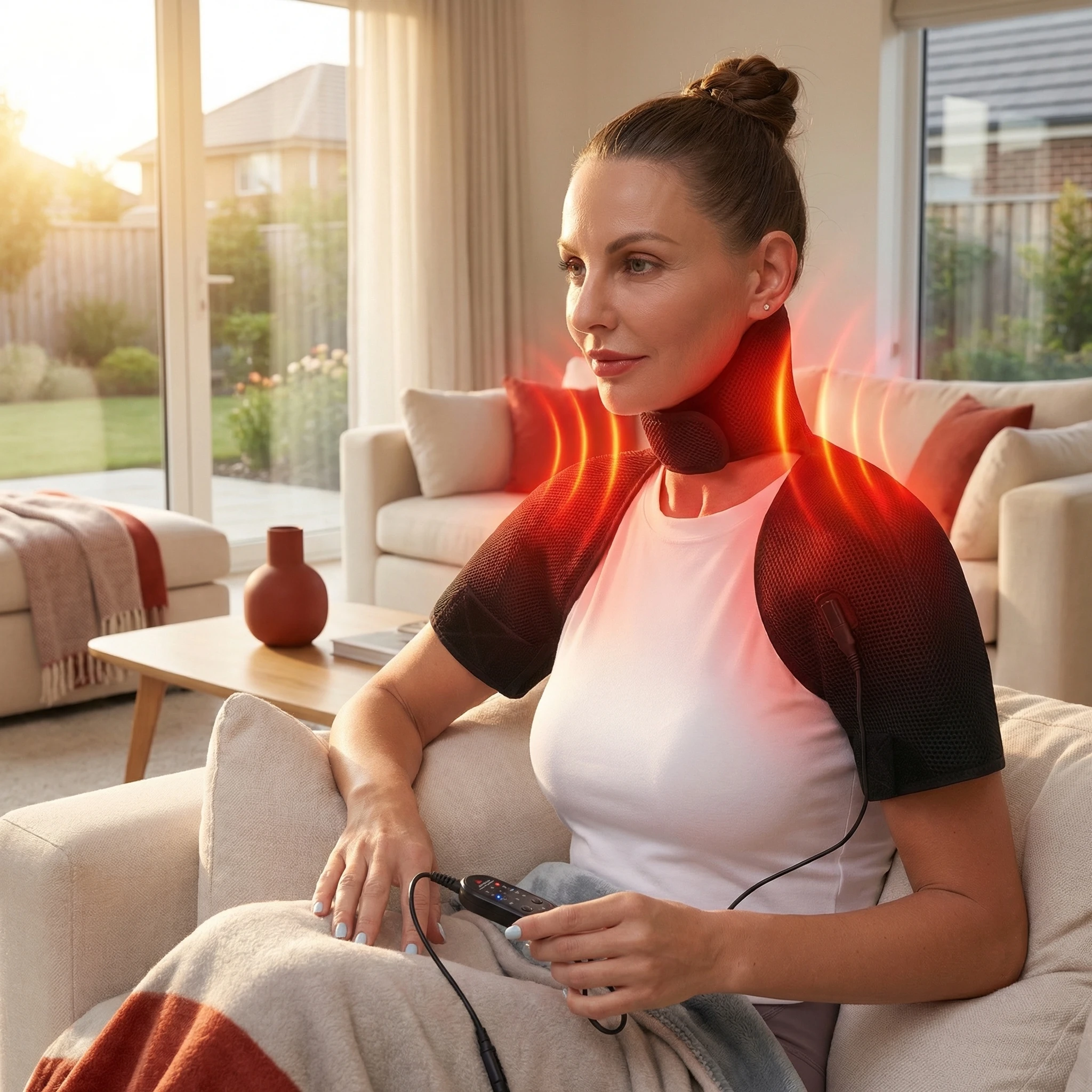 

Electric Heating Shoulder Neck Pad Cervical Wrap 3 Gears Thermal Compress Shawl Warm Back Shoulder Warm Winter Dropshipping