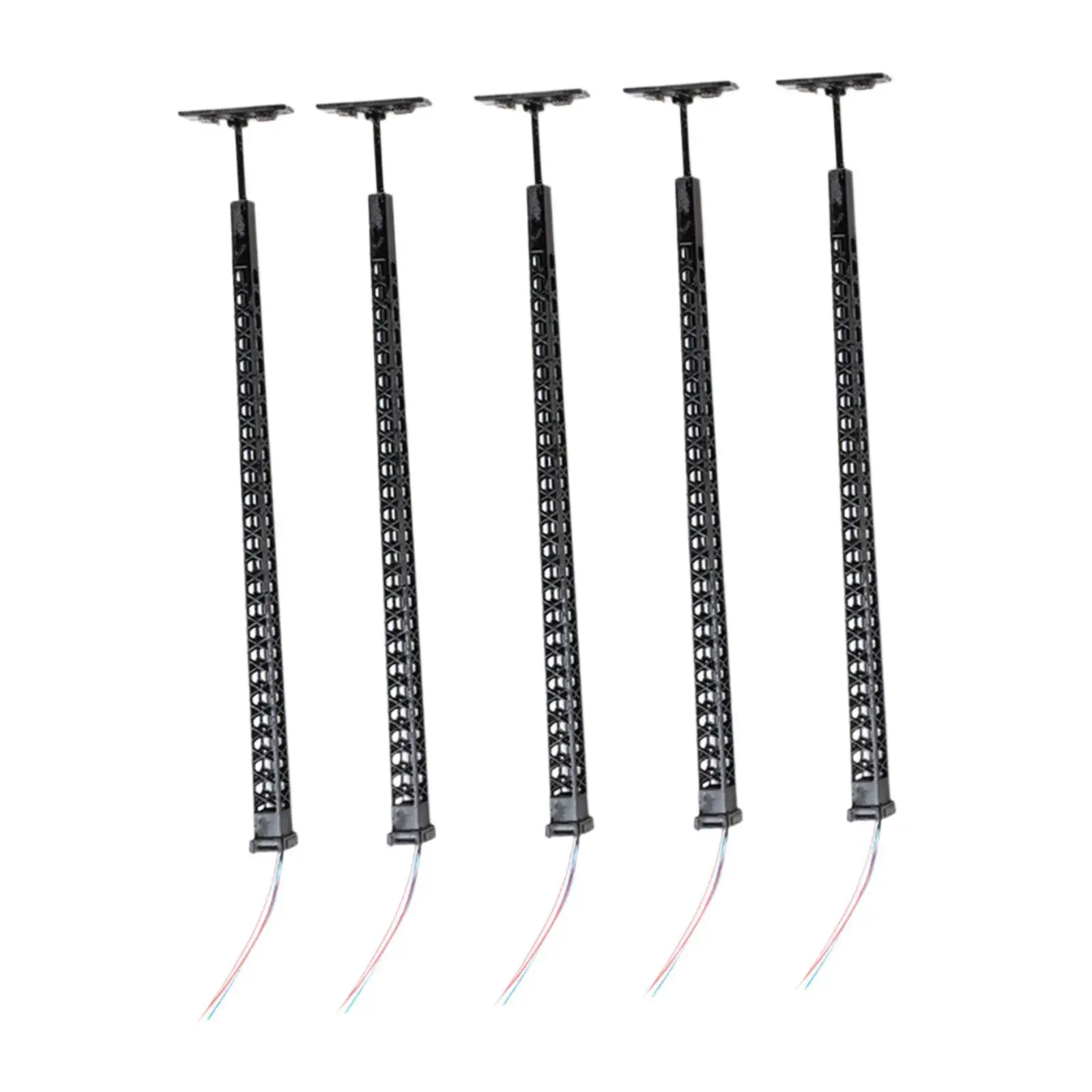 5 pièces 1:87 échelle lampadaires sable Table applique HO échelle accessoires construction Miniature stree lumières modèle chemin de fer LED lampe poste