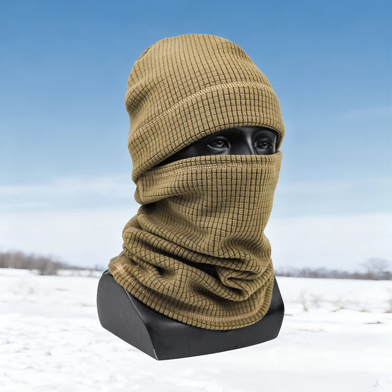 Winter Verdicken Warme Gesichtsmaske Hut Set Outdoor Camouflage Radfahren Wandern Ski Cap Taktische Thermische Hals Wärmer Hüte Für Männer Frauen – Detail 1