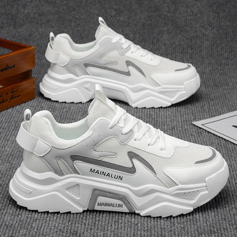 

Дышащие спортивные кроссовки, всесезонная повседневная обувь, на шнуровке, верх из сетки и полиуретана, легкие и удобные, обувь для скейтбординга.