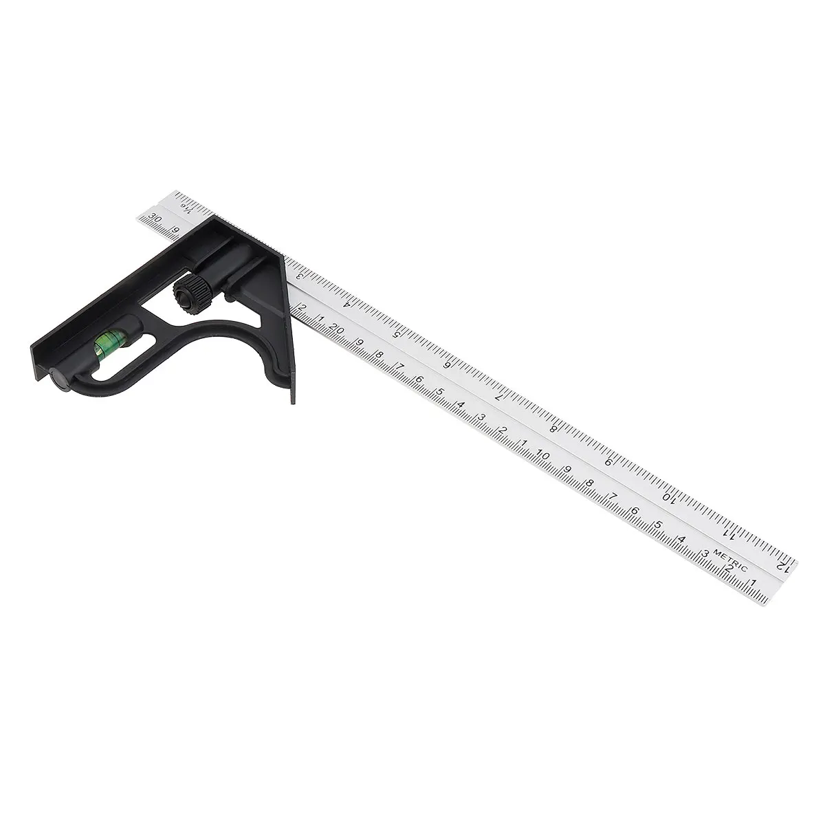 Combination Angle Ruler Woodworking 305mm Adjustable Protractor Square Ruler Right Angle 90 Carpenter Measuring Tools with Level