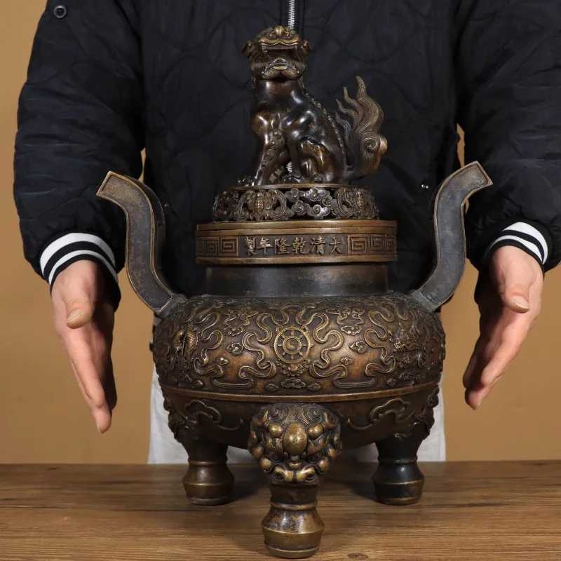 Household Incense Large Three-legged Ding Pan Incense Offering Incense