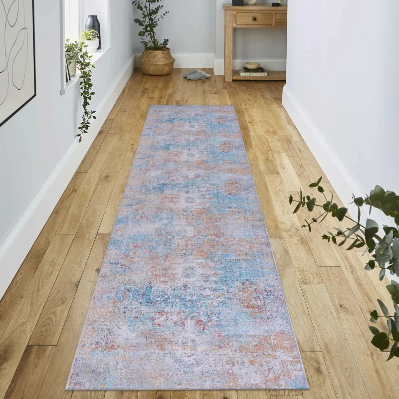 

LOOM & LUXE 2'6''x10' Runner, Washable Rug, Low-Pile, Non-Slip, Non-Shedding, Foldable, Kid & Pet Friendly - Area Rugs for livin