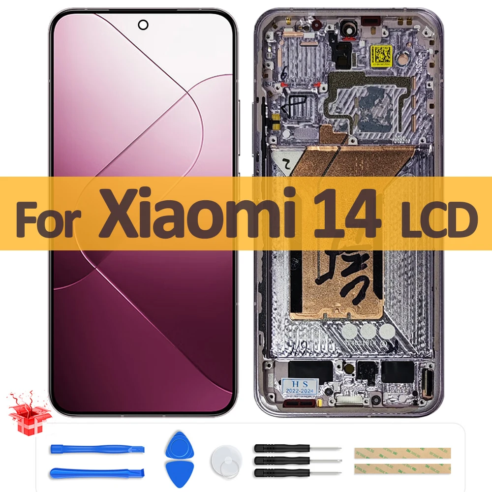 6.36인치 샤오미 14용 AMOLED LCD 23127PN0CC 23127PN0CG LCD 디스플레이 터치 스크린 디지타이저 어셈블리 미 14 스크린 교체용