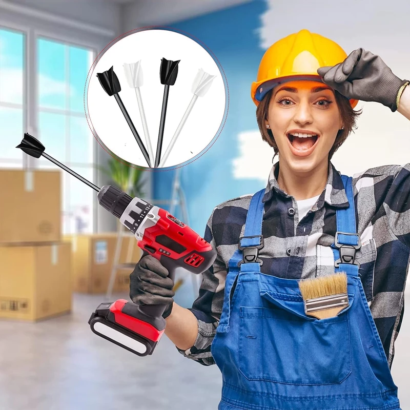 1/3 peças de fixação do misturador da cola epoxy para a pintura reutilizável da broca e a resina misturam a pá para misturar a pintura da resina da cola epoxy reduzem bolhas