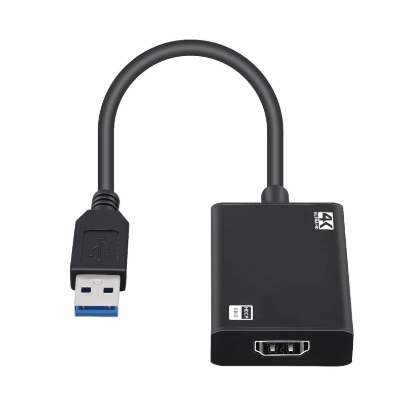 HDMIcompatible to USB Converters with Integrated Cable 4K Input And 1080P Output ABS Casing for Multiple Devices