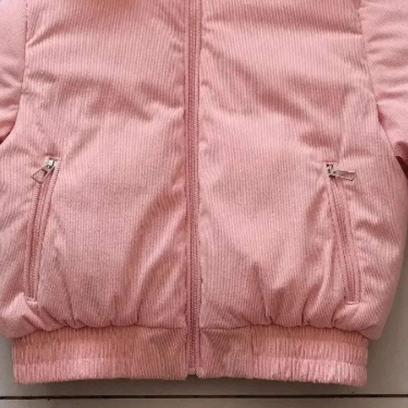 Women's Fall Winter Tops Jacket Cotton Coat Short Zipper Fur Collar Thicken Simple Advanced Comfortable Casual Brand Fashion