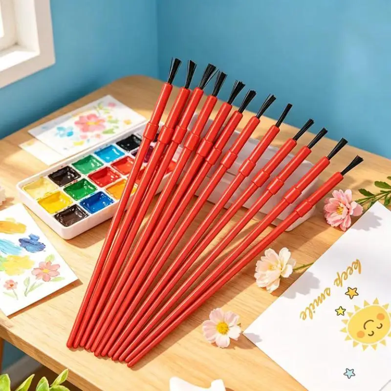 50PCS Small Paint Brush For Oil Acrylics Watercolor Gouache Model Painting Children Art Brush For School Art Project