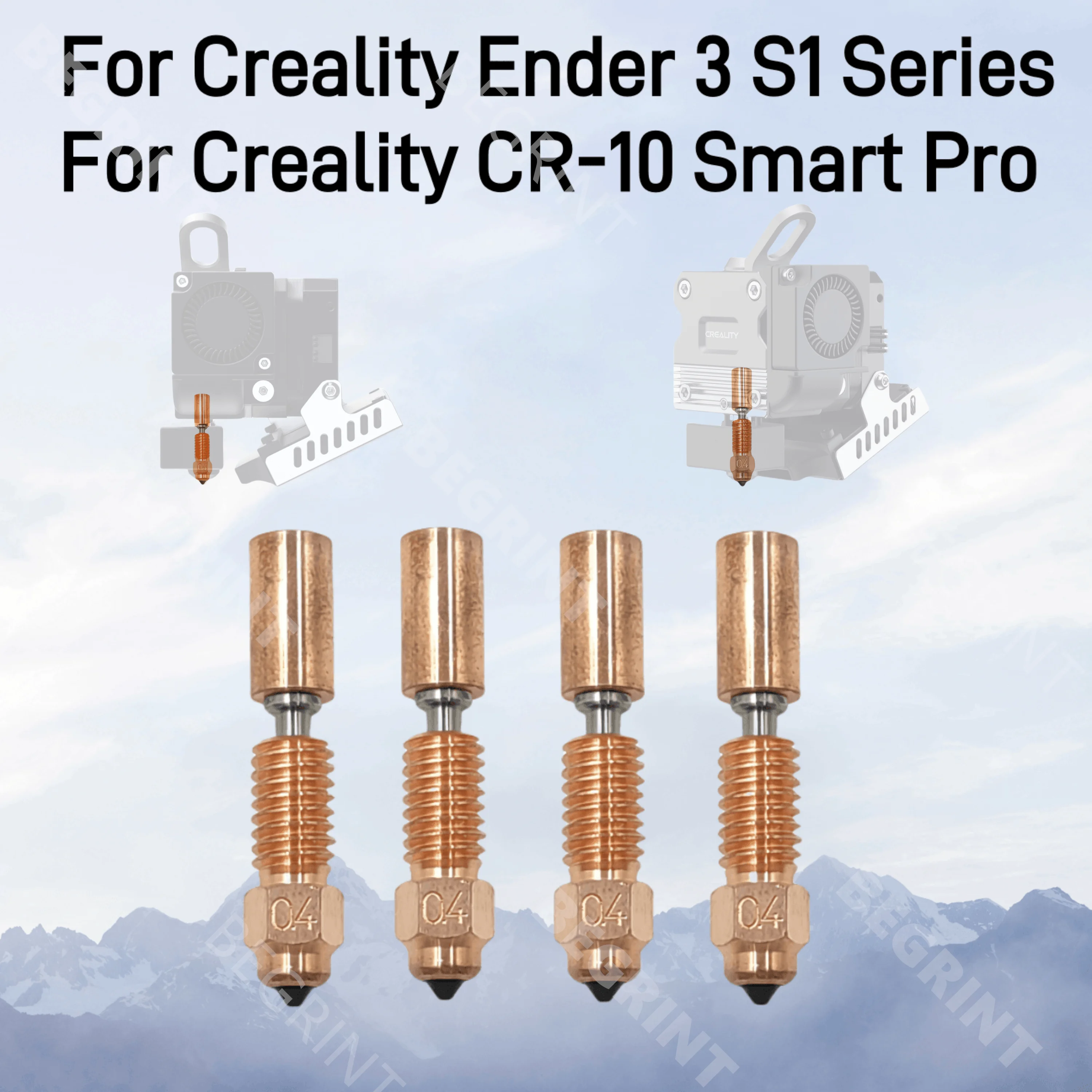 Ender 3 S1 Series Upgrade 0.4mm Quick-Swap Nozzle Copper Titanium for Sprite Extruder pro kit/Ender-3 S1 Series/CR-10 Smart Pro