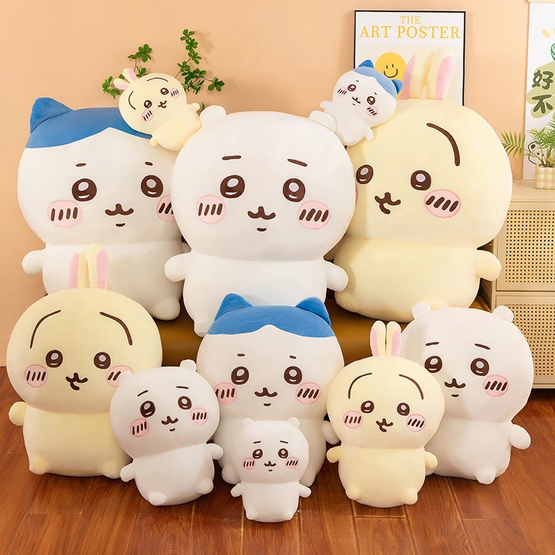 

New Large Size 60cm Usachi Chiikawa Doll Kawaii Plush Toy Peripheral Self-deprecating Bear Hachiware Pillow Cushion Gift