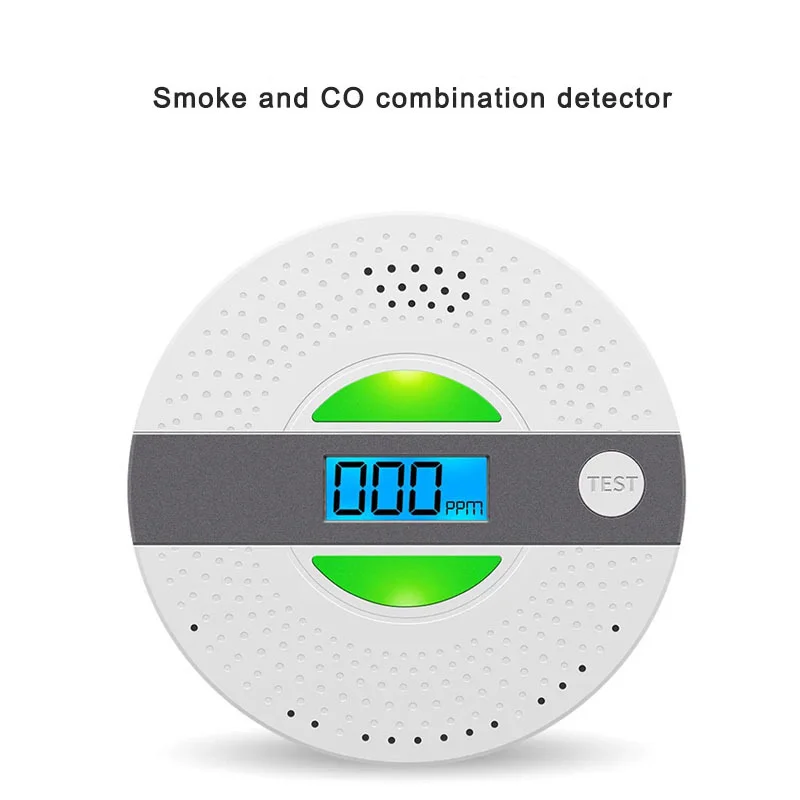 Carbon Monoxide Sensor Smoke and CO Combination Detector Fire Household Wireless Smoke Detector Sound and Light Alarm