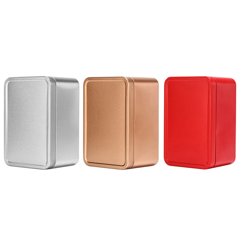 مستطيل علب الشاي صندوق تخزين معدني الحلوى مختومة علب مستطيل القصدير صناديق حاوية الشاي صندوق منظم صندوق بسكويت السكر