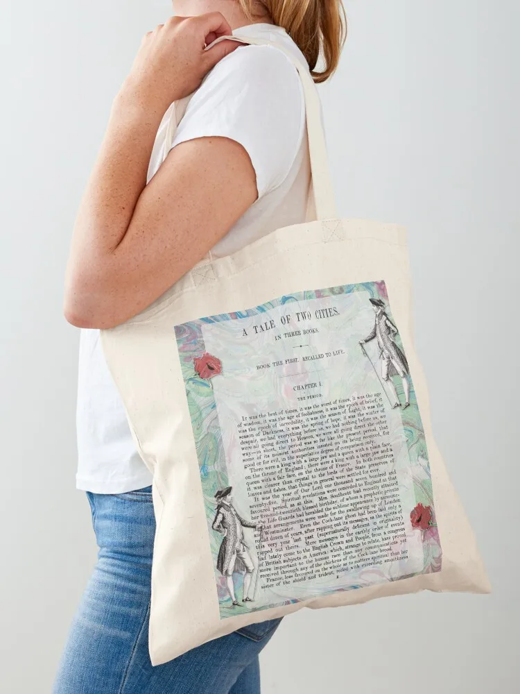 

First Edition: Charles Dickens A Tale of Two Cities Tote Bag Cloth bag Women's shopper tote bag university Handbags