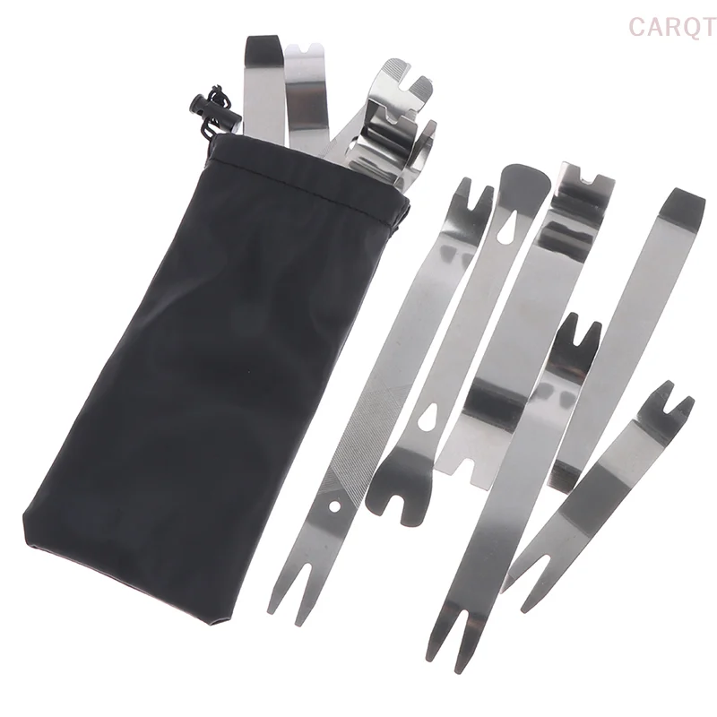

1Set Car Audio Modification Tool Metal Steel Pry 6-piece Set Interior Door Panel Soundproof Removal Stainless Steel Crowbar