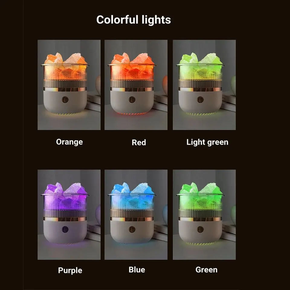 عطر الملح المنزلية 7 ألوان ترطيب سطح المكتب وزائدة الزيوت الأساسية للمكاتب وغرف النوم