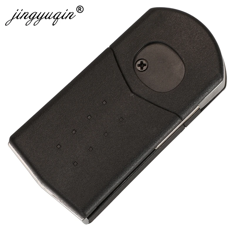 jingyuqin 2/3Buttons Flip Remote Car Key Fob Shell Case For Mazda 2 3 5 6 CX-7 CX-9 MX-5 2005+ Uncut Blade Replacement Housing view 4