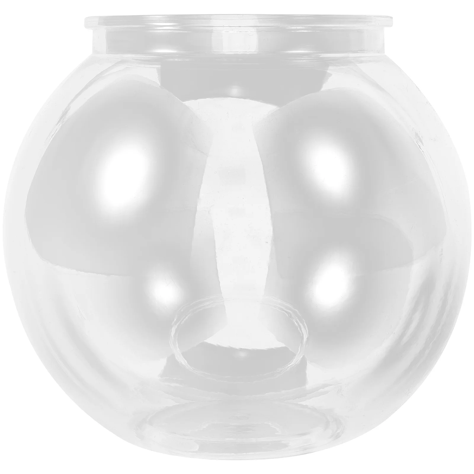 

Transparent Small Fish Tank Mini Aquarium Office Decorations Round Plastic Portable Globe Fish Bowl Living Desktop