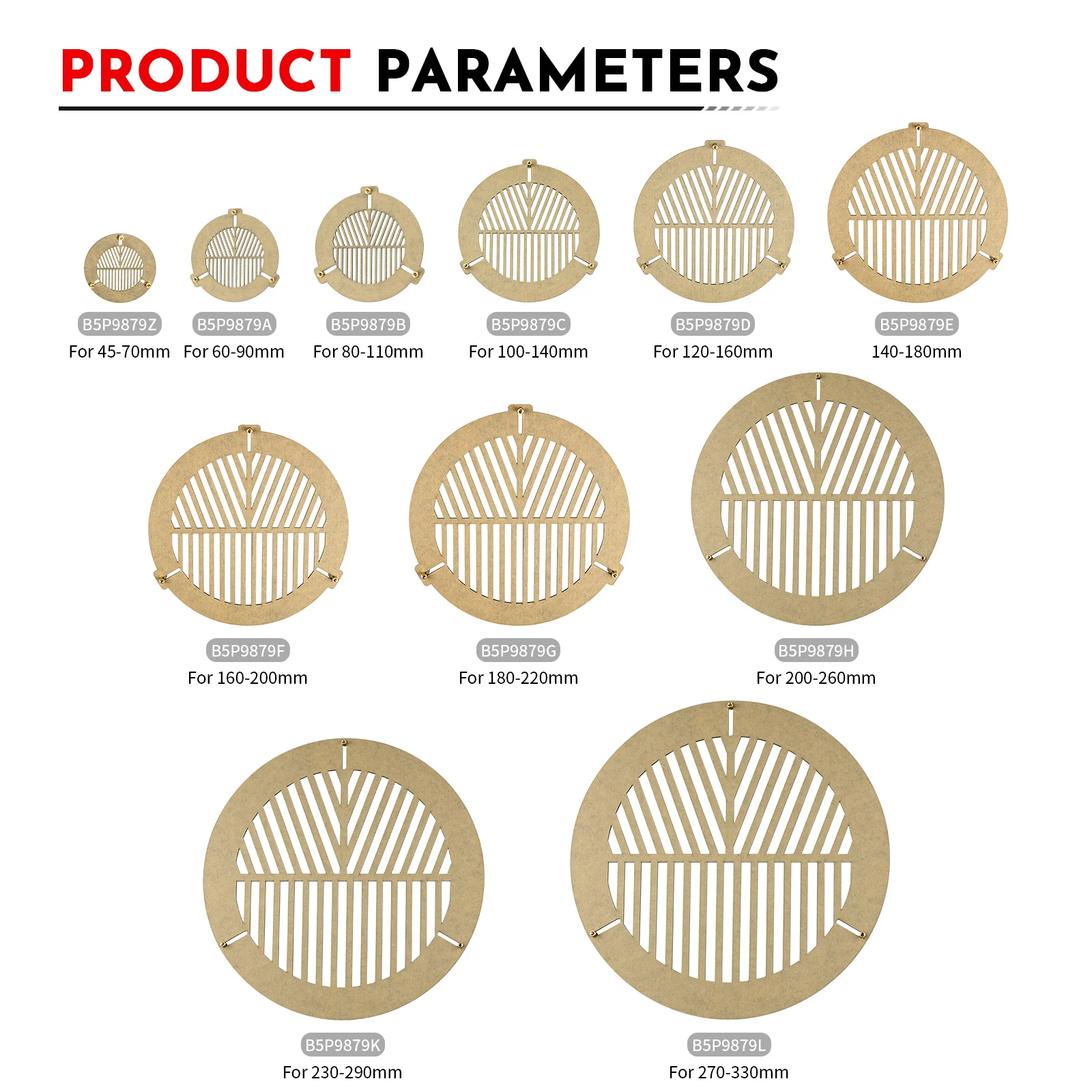 45 to 330mm Bahtinov Focusing Mask for Telescopes Tube Outer Diameter With Brass Screws Achieve Quicker Focus