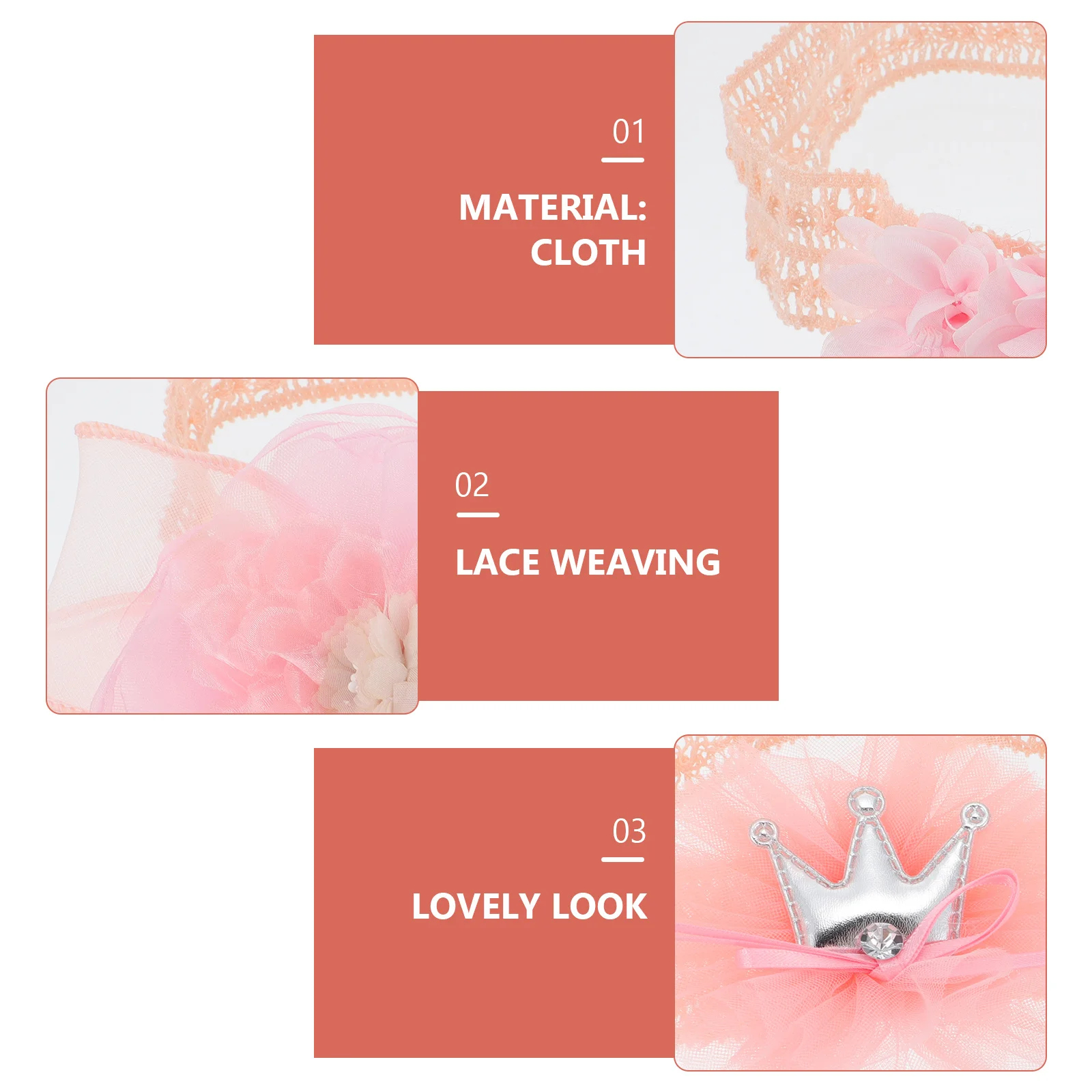 

3 Pcs Hair Accessories Cloth Band Hairbands Cartoon Headdress Pink Headband