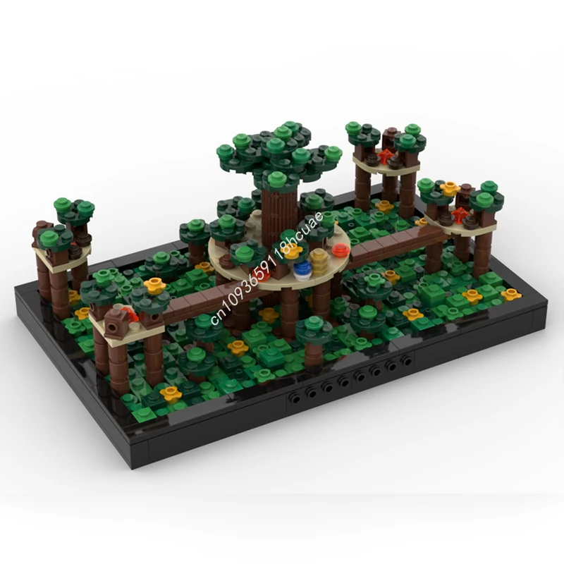 581 elementów MOC Mikro Wioska Ewoków Model Bitwy Gwiezdnej Klocki Konstrukcyjne Zabawki do Składania Architektura Urodziny Prezent dla Dzieci DIY Prezent na Boże Narodzenie