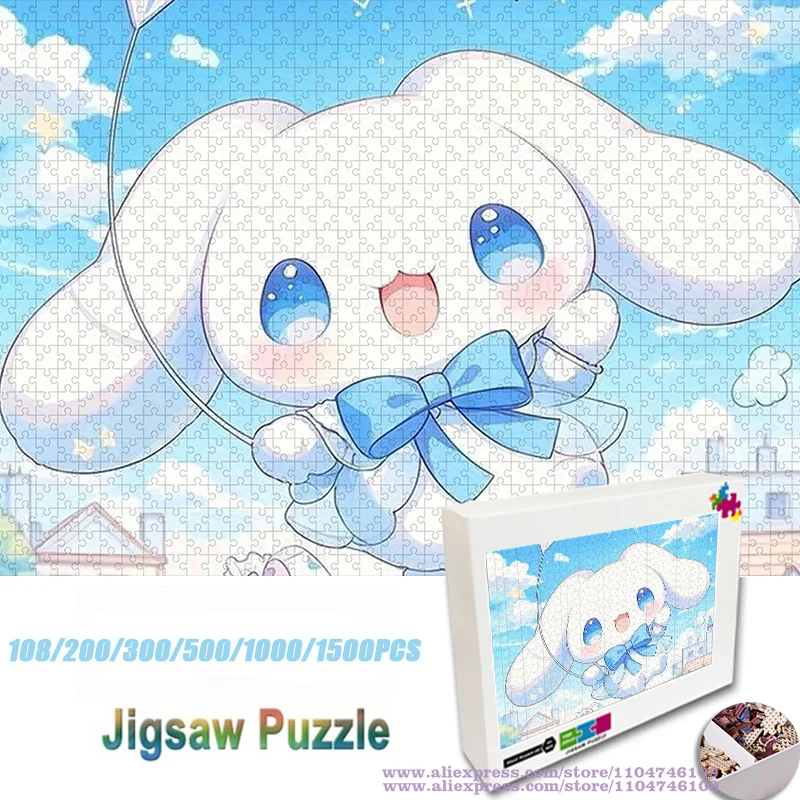 

Miniso Sanrio Cute Cinnamoroll Puzzle Jigsaw 108/200/300/500/1000/1500Pcs Intelligence Puzzles for Kids Home Decoration