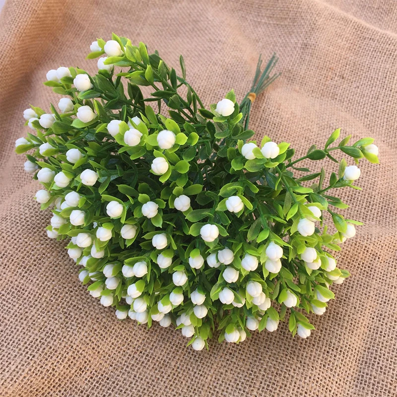 

Artificial Plastic Milan Grass Bouquet Plants Indoor Use Wedding Photo Props Home Decoration
