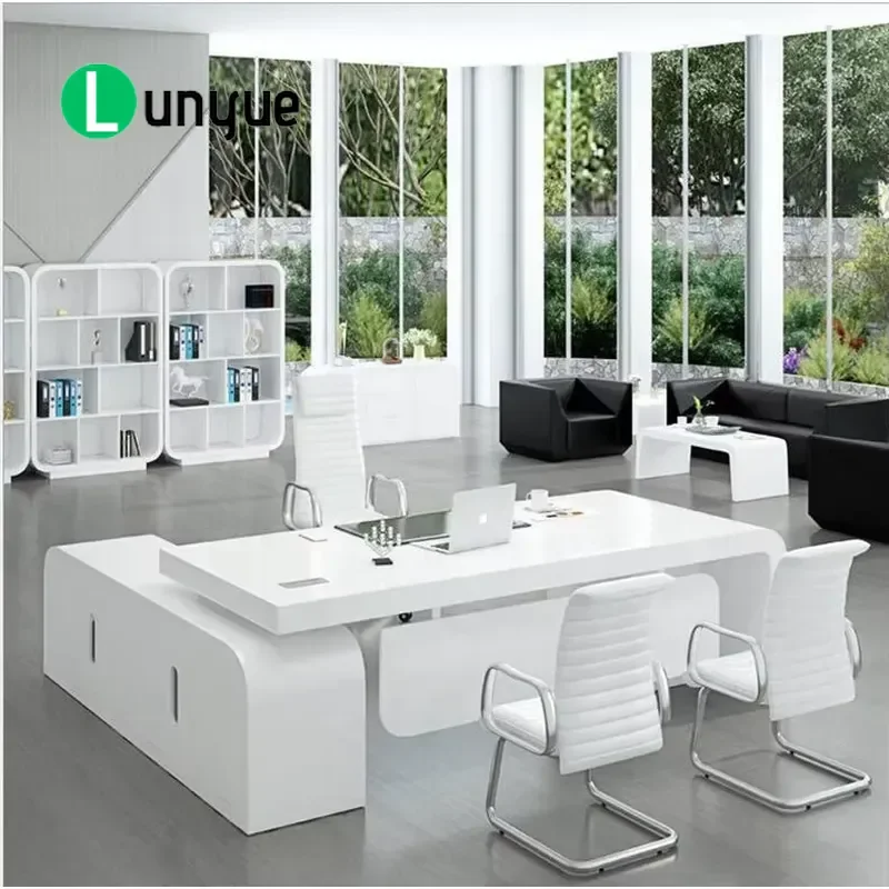 Modern CEO Executive Desk Large Office Table Business Furniture for Manager Boss Workstation Foshan Style High End Design