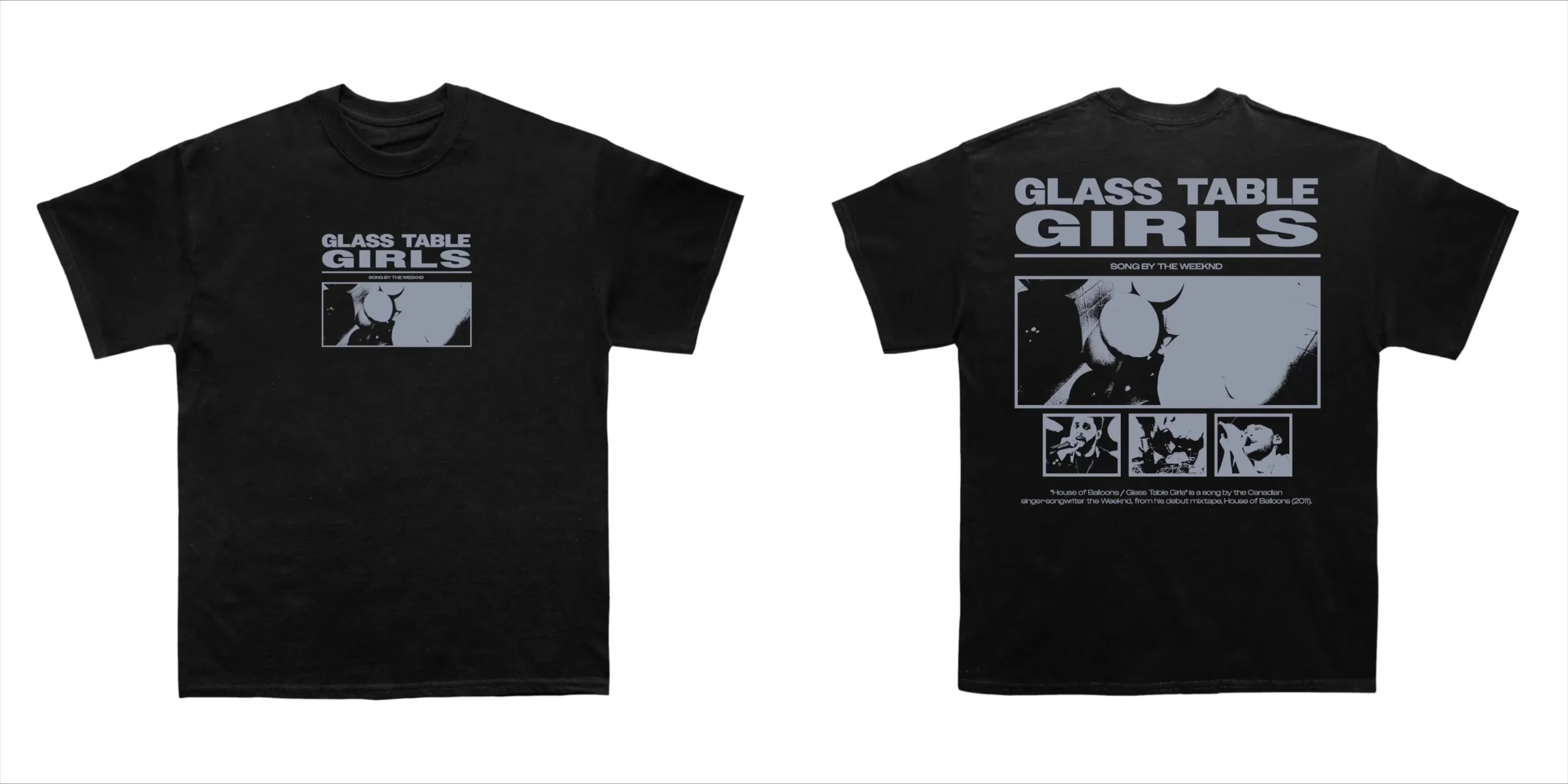 The Weeknd Retro R&B & Pop Grafik-T-Shirt mit Aufdruck „Girl on Glass Table“, Streetwear-T-Shirt aus Baumwolle in Übergröße für Damen und Herren